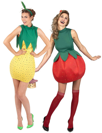 Párový kostým ovoce jahoda a ananas pro ženy