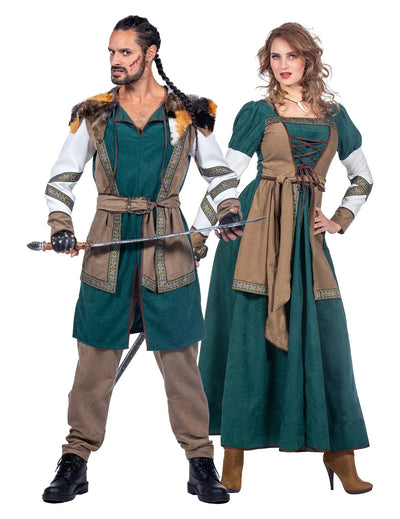 Pár kostýmů vikingských válečníků pro dospělé