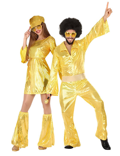 Zlatý disco kostým pro pár