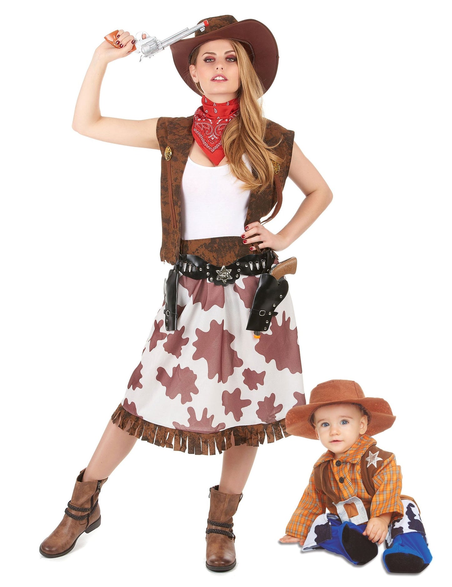 Cowboy-Fancy-Dress für Mutter und Sohn für Paare