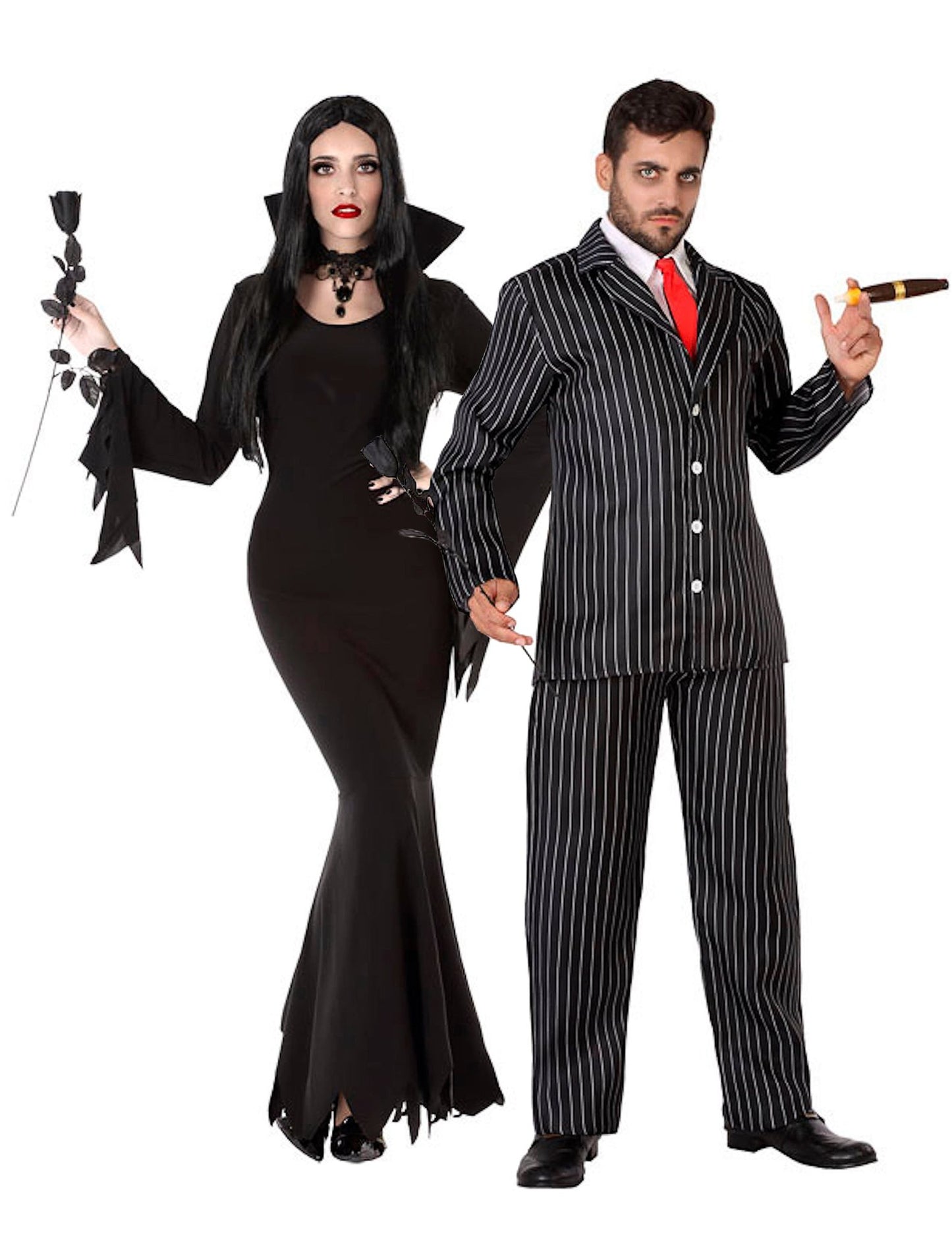 Erwachsenes Gothic-Paar-Familienkostüm