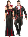 Elegantní párový upíří kostým na Halloween pro dospělé