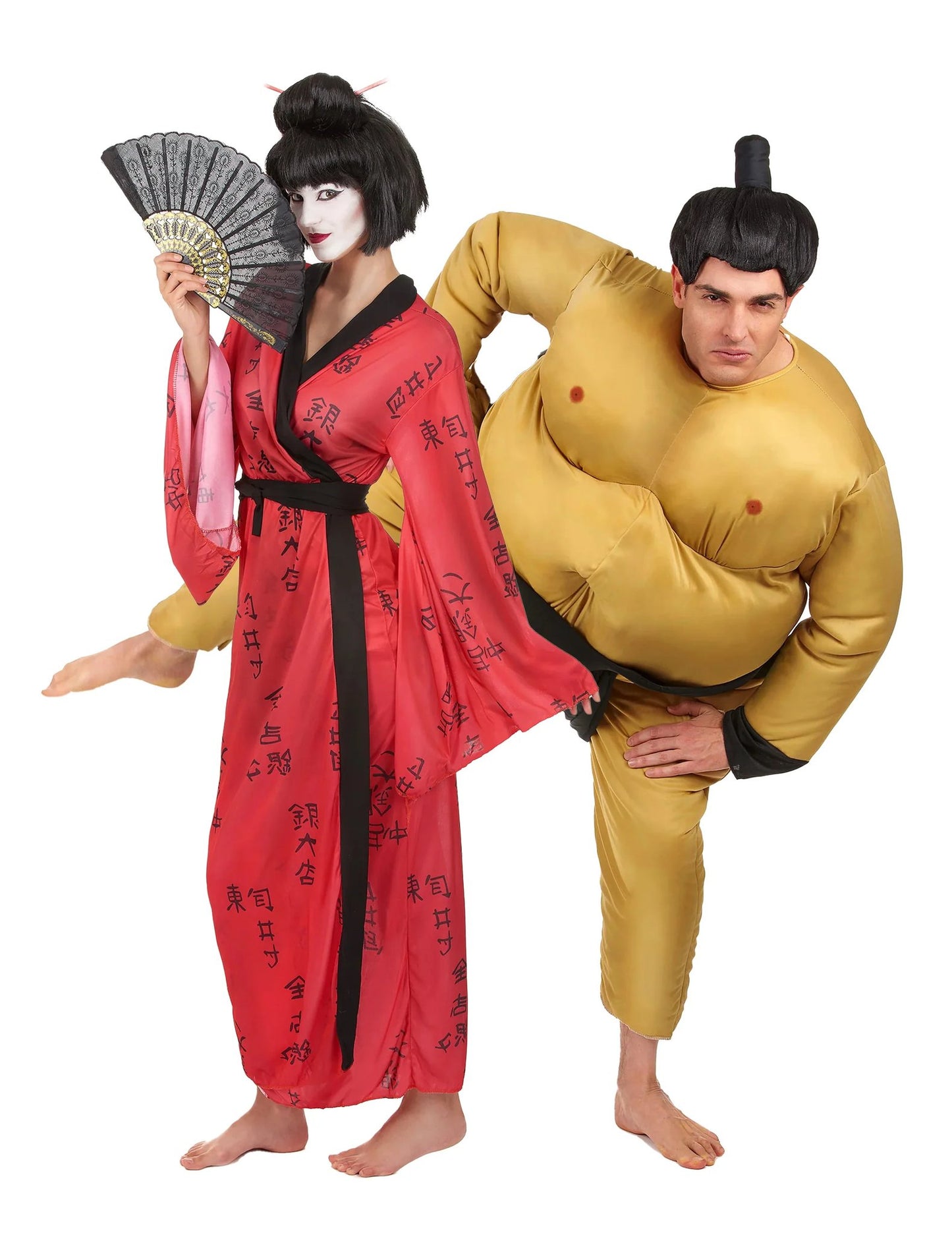 Erwachsenenkostüm für Paar: Sumo und Geisha