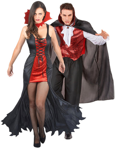 Párový upíří kostým na Halloween pro dospělé