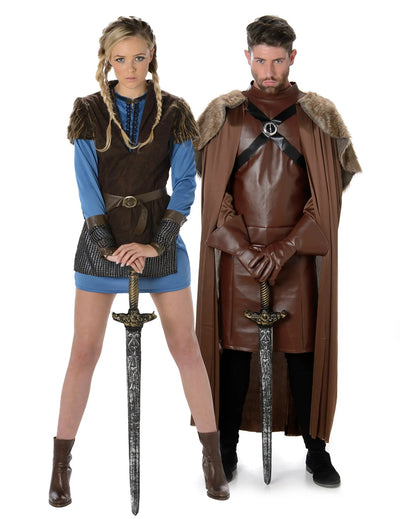 Dvojkostým vikingského páru modrý pro dospělé