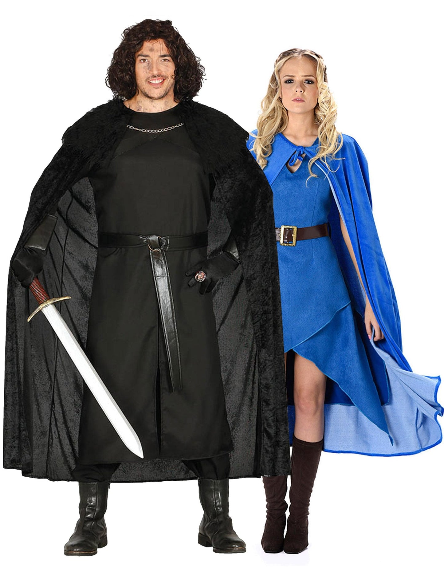 Partnerkostüm mit heroischem Fantasy-Motiv