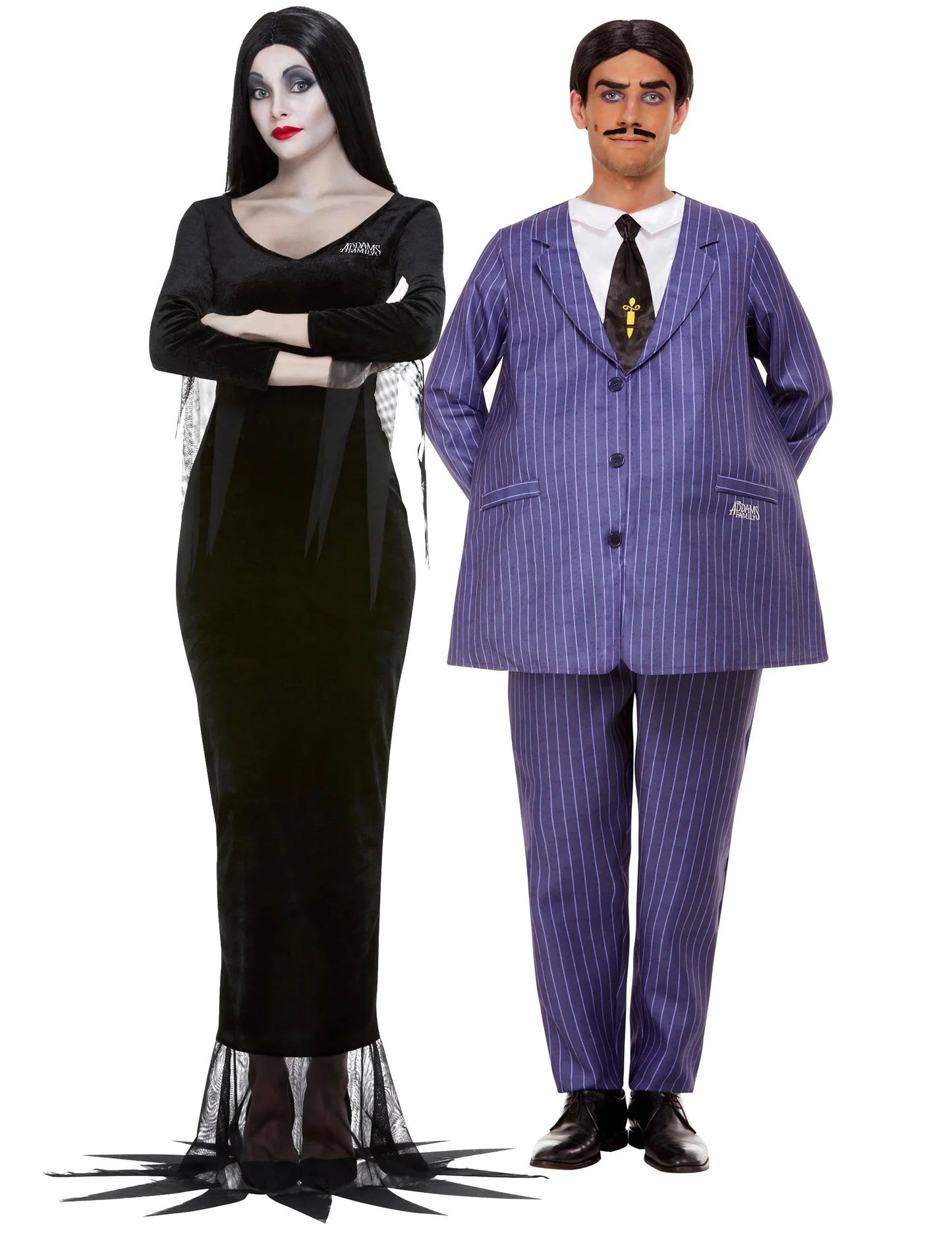 Morticia- und Gomez-Paar-Faschingskostüm Familie Addams™ Erwachsene