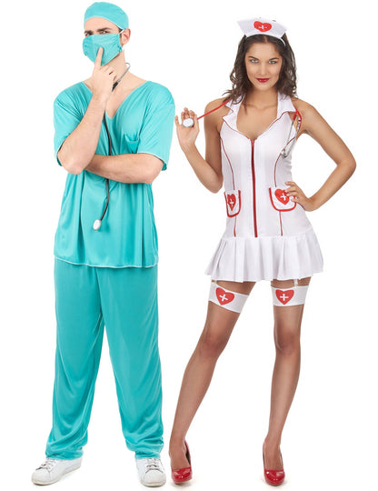 Paar-Kostüm Krankenschwester und Arzt