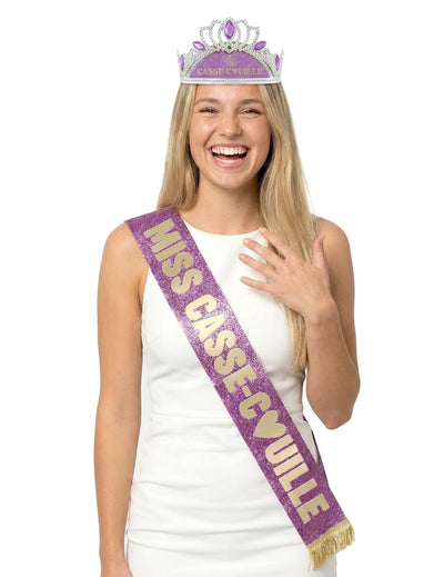 Sada doplňků miss casse-couille šála a diadém