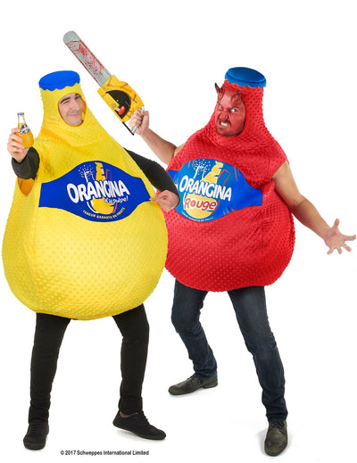 Párový kostým lahví Orangina™ pro dospělé