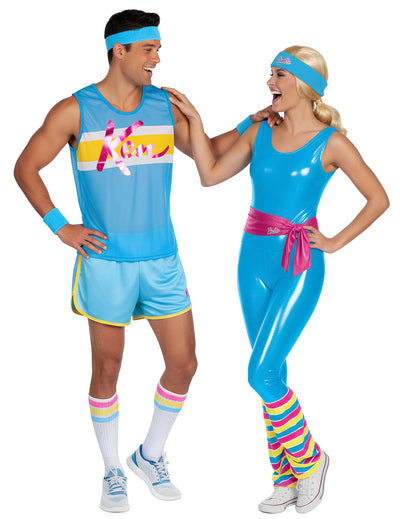 Barbie™- und Ken™-Aerobic-Paarkostüm für Erwachsene