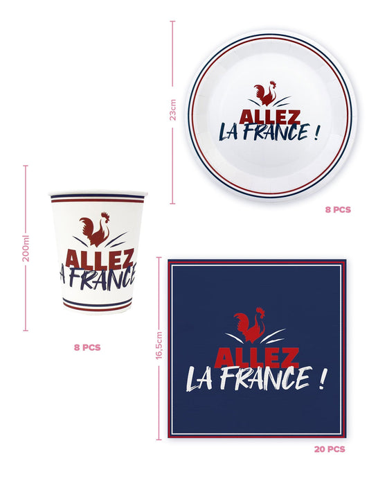 Jednorázová sada nádobí Allez la France