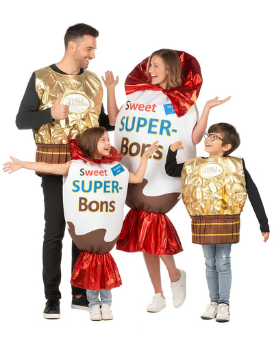 Rodinný kostým zlaté bonbony a superbons