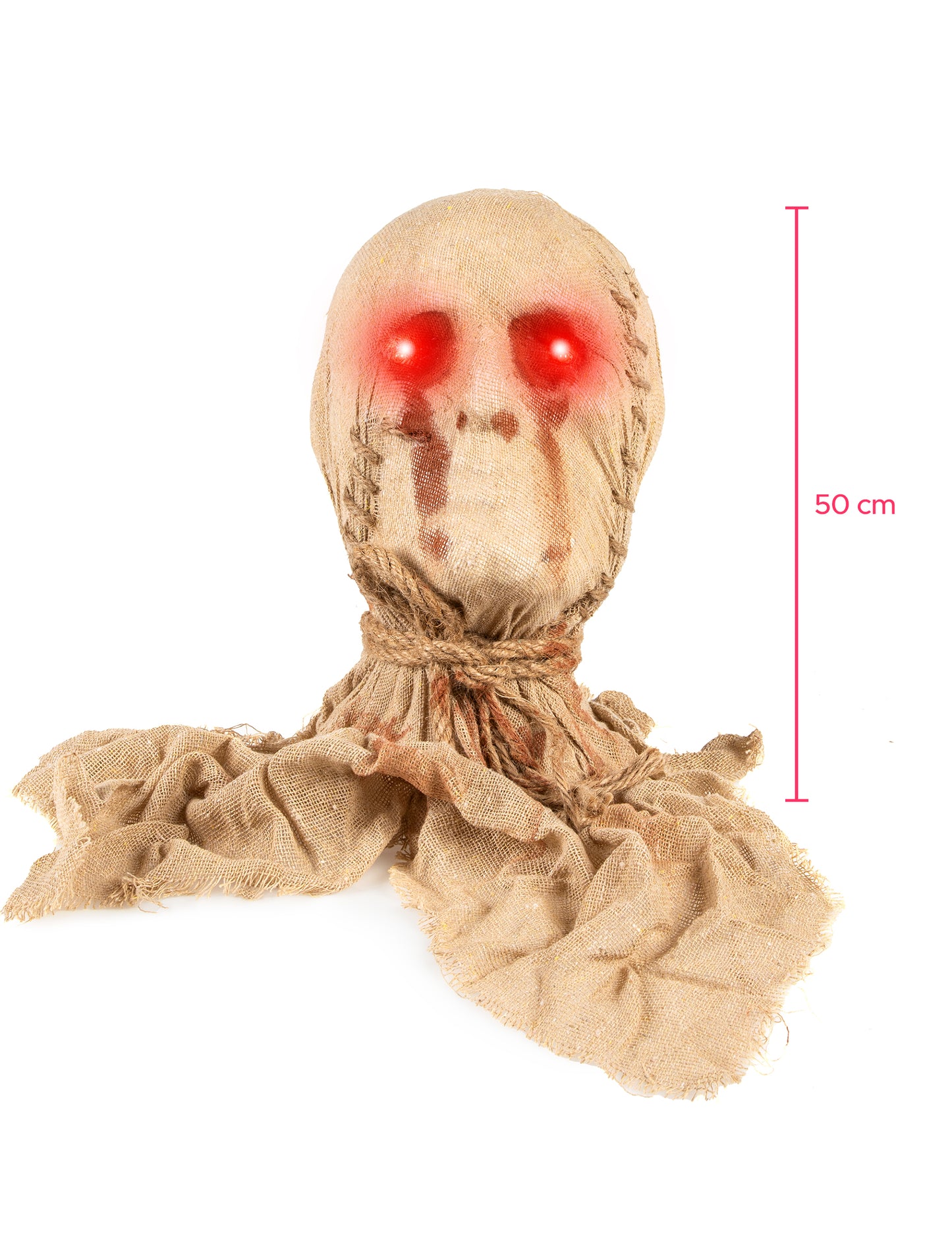 Svítící hlava mumie 50 cm