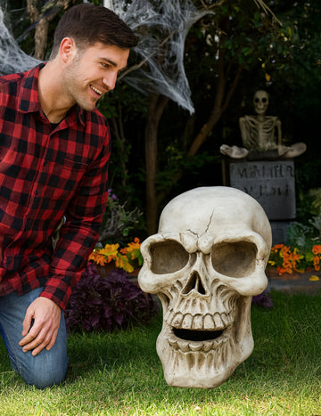 XXL Totenkopf 63 cm aus Magnesia
