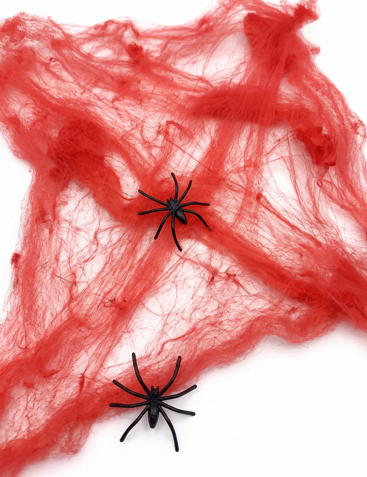 Červená pavučina s pavouky 20 g Halloween