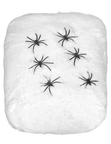 Bílá pavučina s pavouky 100g Halloween