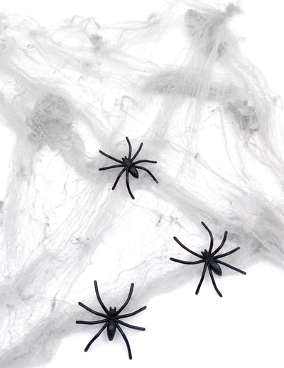 Bílá pavučina s pavouky 20 g Halloween