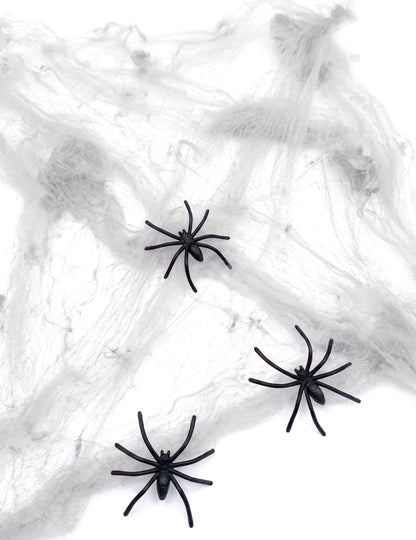 Bílá pavučina s pavouky 20 g Halloween