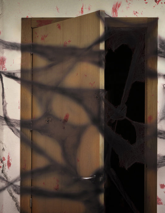 Černá pavučina s pavouky 20 g Halloween