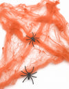 Oranžová pavučina s pavouky 20 g Halloween