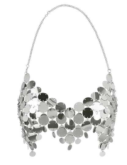 Festivalové tričko pro dospělé s velkými stříbrnými flitry 