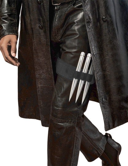 Pásek na stehno se 3 stříbrnými kůly 