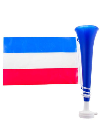 Fotbalová trubka s francouzskou vlajkou