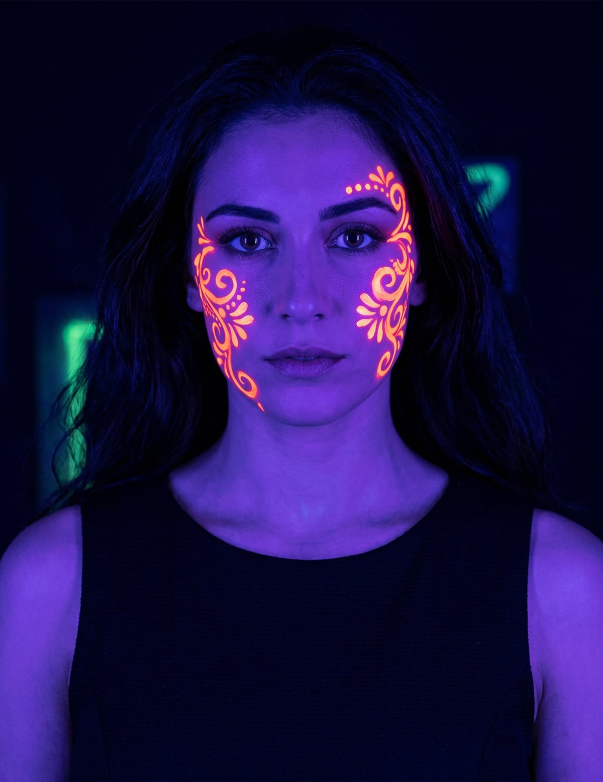 UV oranžová neonová make-up tuba