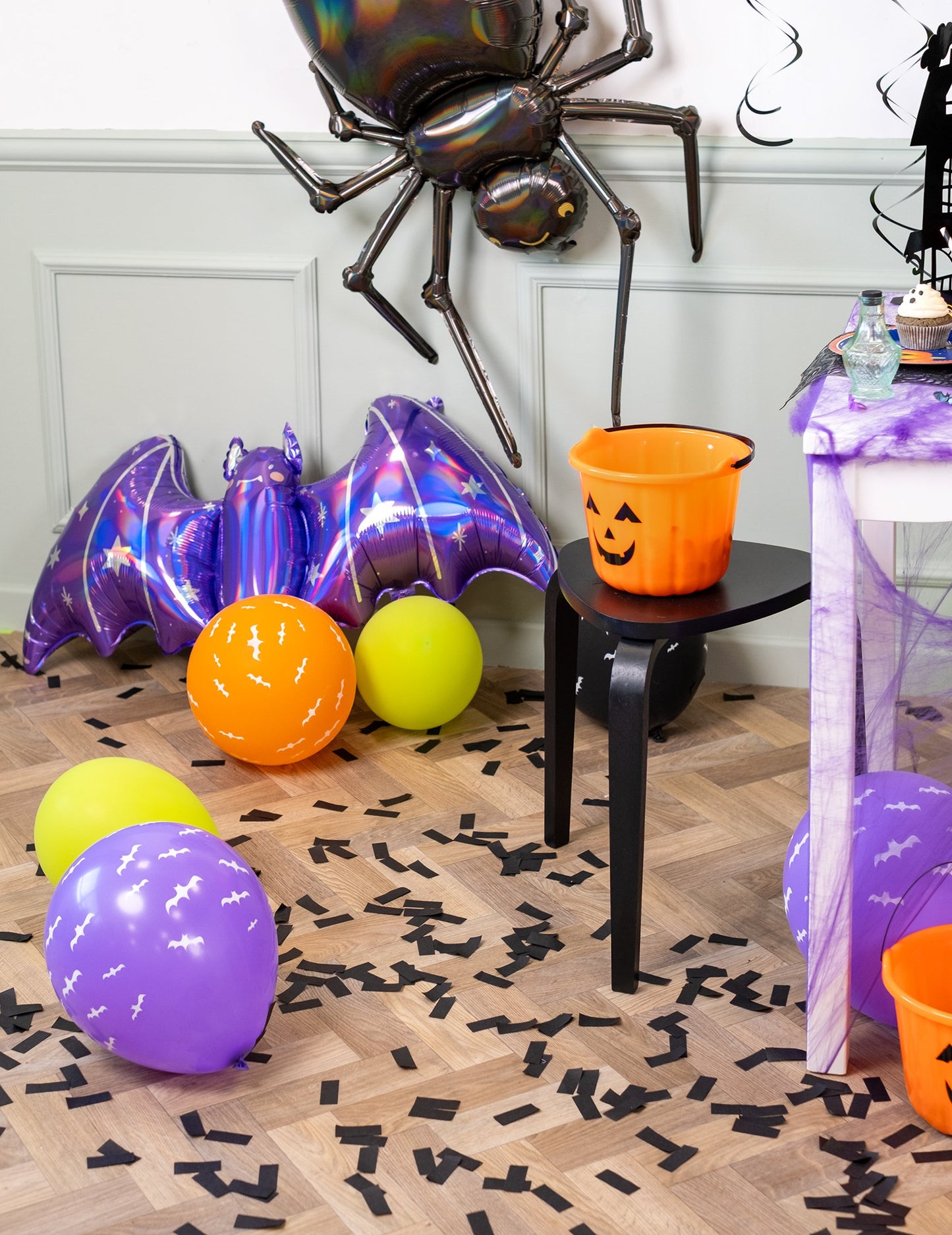 Černý obdélníkový vystřelovač konfet 27 cm