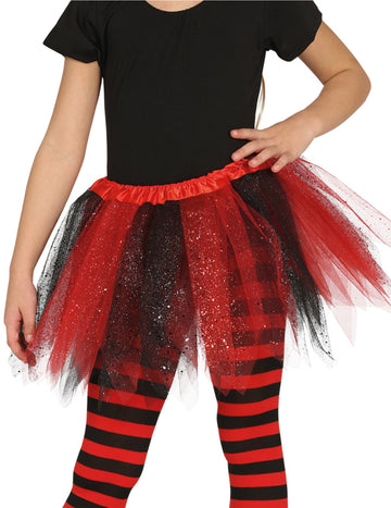 Černá a červená dva -color tutu s dívkami