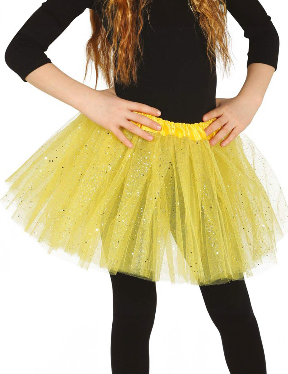 Tutu s flitry pro dívka žlutá