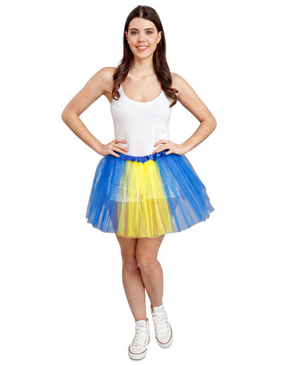 Modrý a žlutý tutu podporovatel Švédska 39 cm