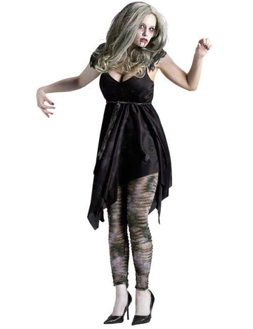 Sexy černý zombie kostým pro ženy