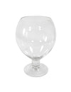 Vase ballon en verre transparent sur pied