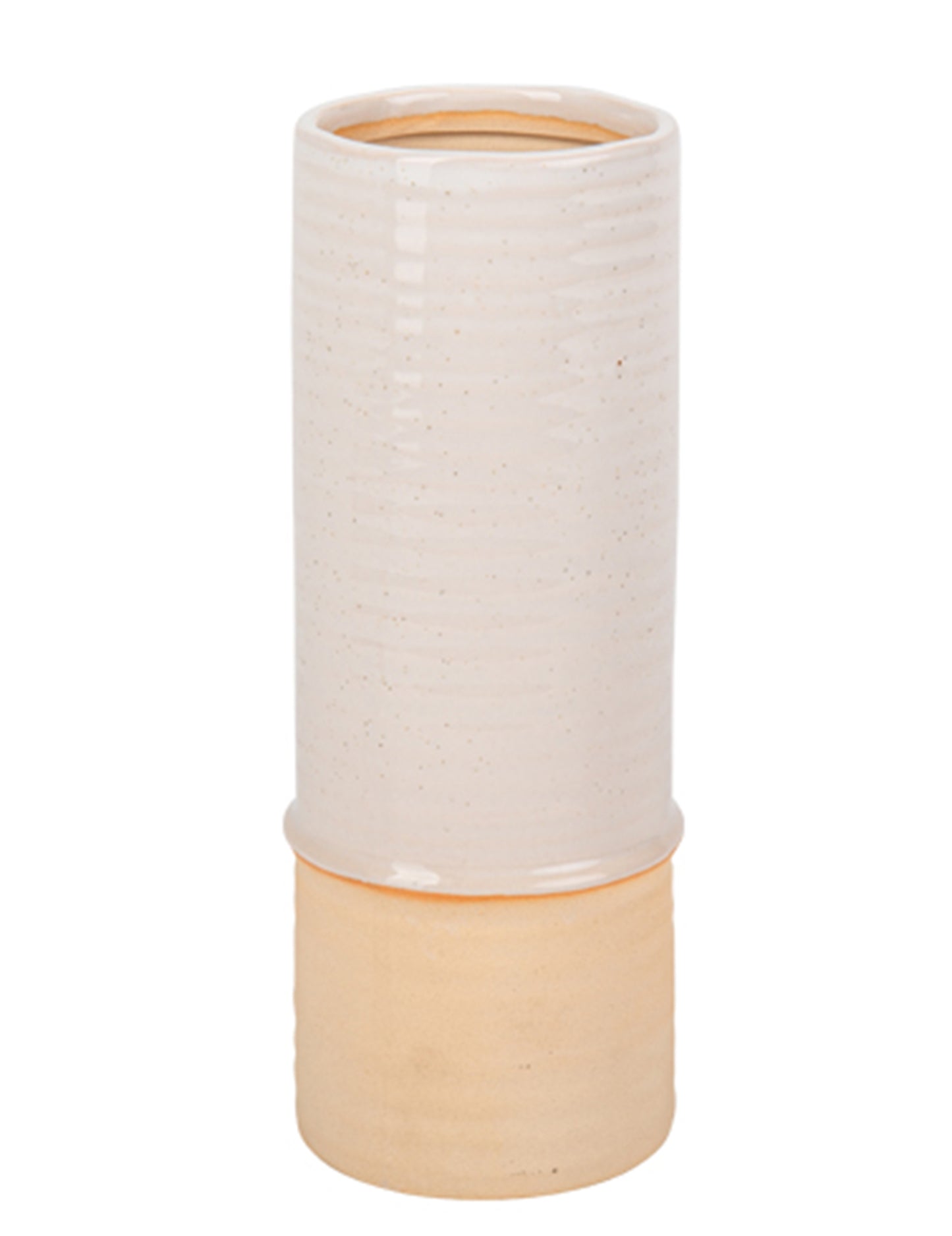 Vřesová béžová a písková váza 19 cm keramické