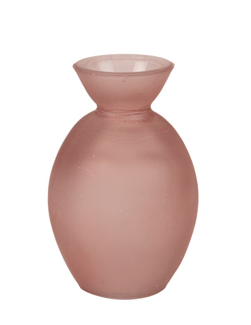 Váza z růžového skla 150 ml matná povrchová úprava
