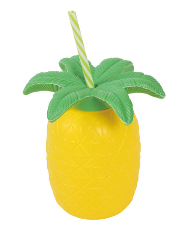 Verre ananas avec paille