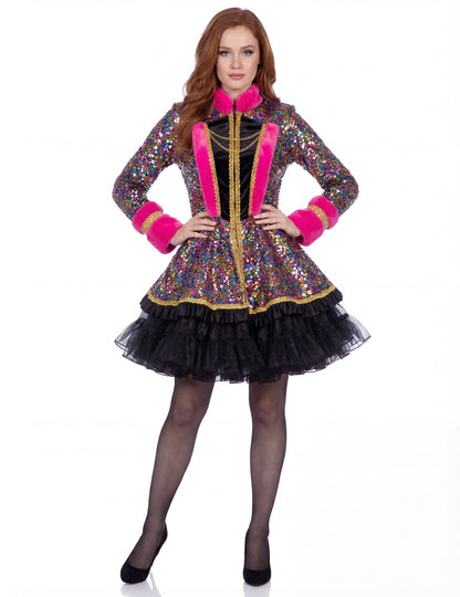 Dámská luxusní vícebarevná flitrová bunda