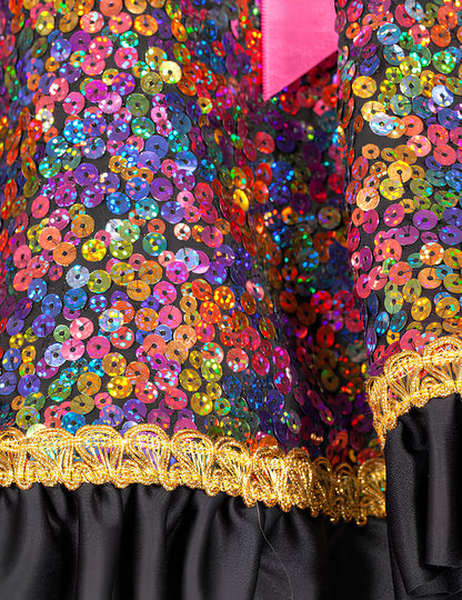 Dámská luxusní vícebarevná flitrová bunda