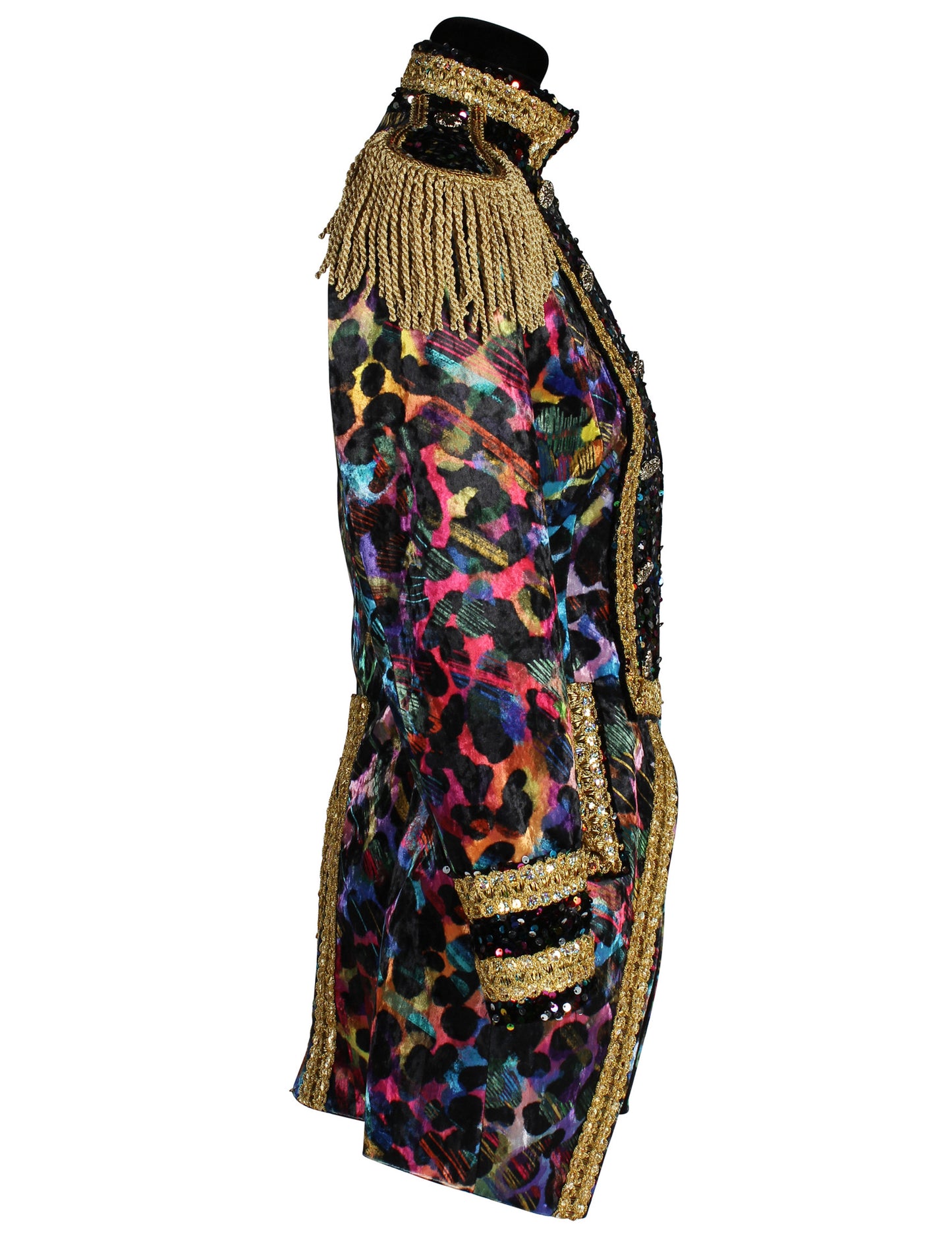 Luxusní dámská karnevalová bunda v neonových barvách