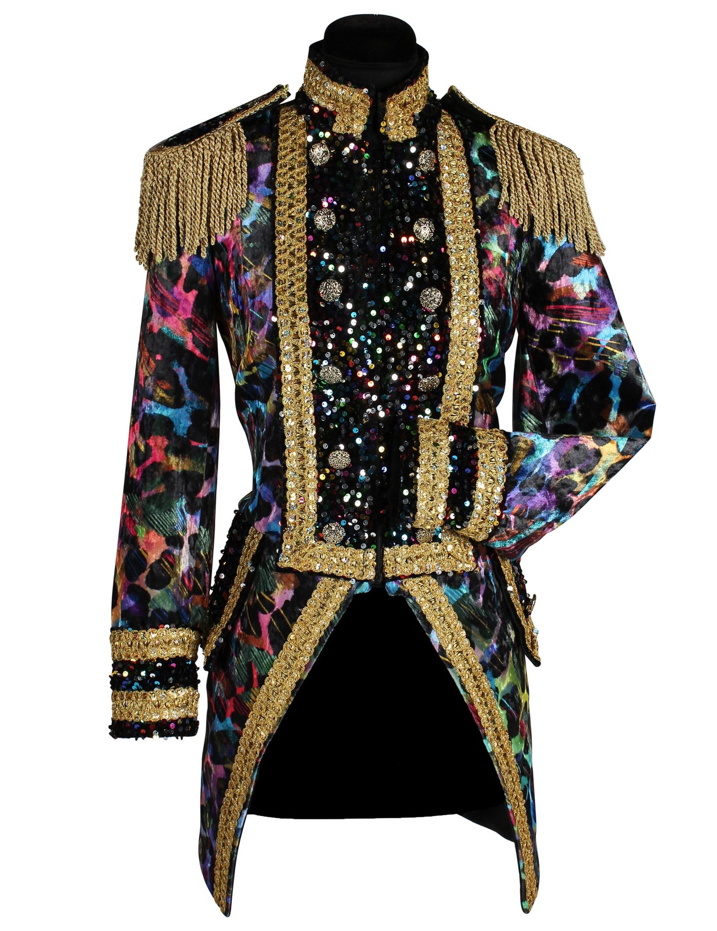 Luxusní dámská karnevalová bunda v neonových barvách