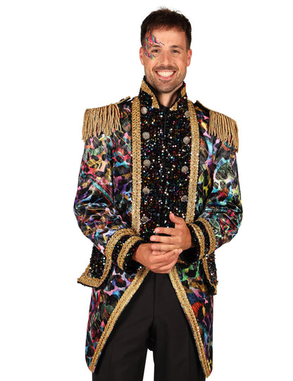 Luxusní pánská karnevalová bunda v neonových barvách