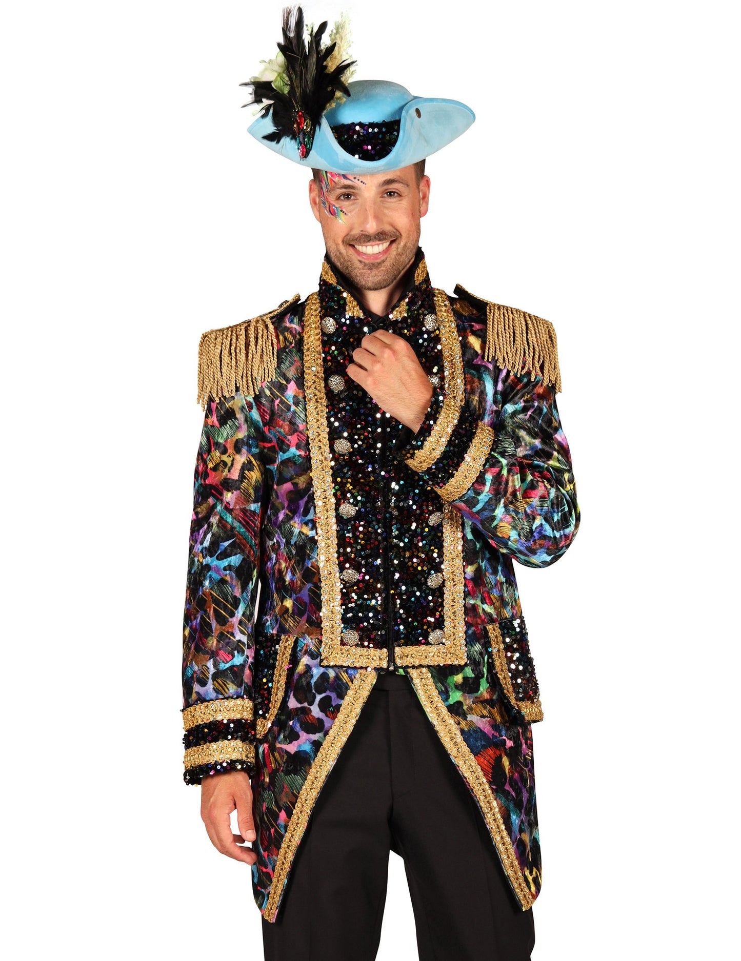 Luxusní pánská karnevalová bunda v neonových barvách