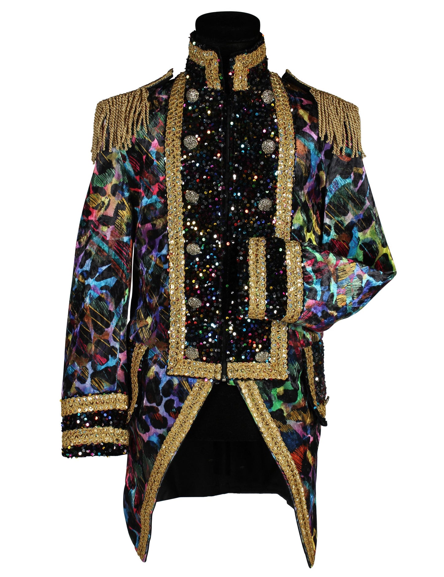 Luxusní pánská karnevalová bunda v neonových barvách