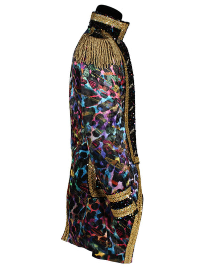 Luxusní pánská karnevalová bunda v neonových barvách