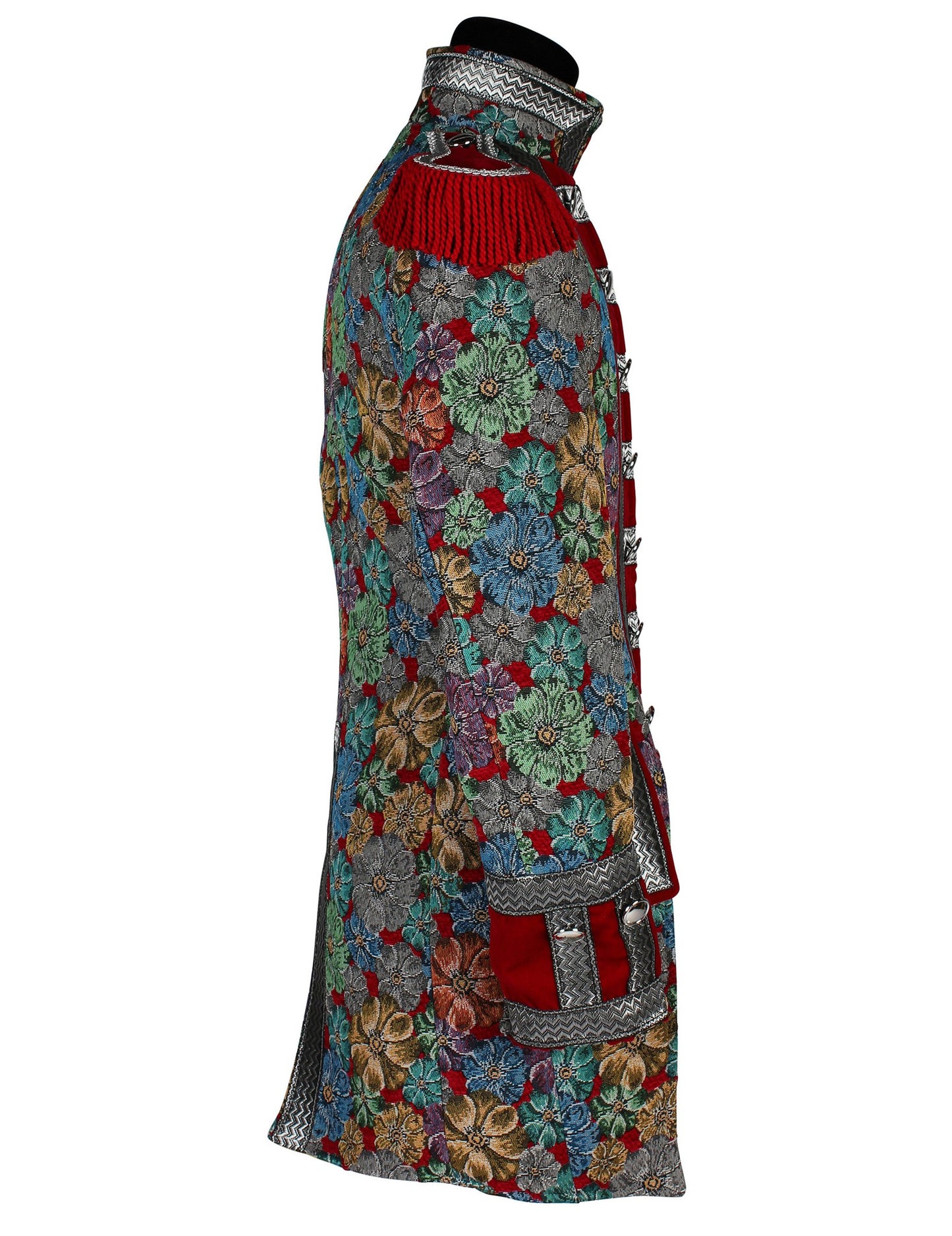 Pánská luxusní karnevalová bunda s květinovým vzorem