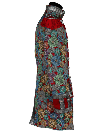 Pánská luxusní karnevalová bunda s květinovým vzorem