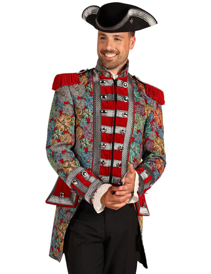 Pánská luxusní karnevalová bunda s květinovým vzorem