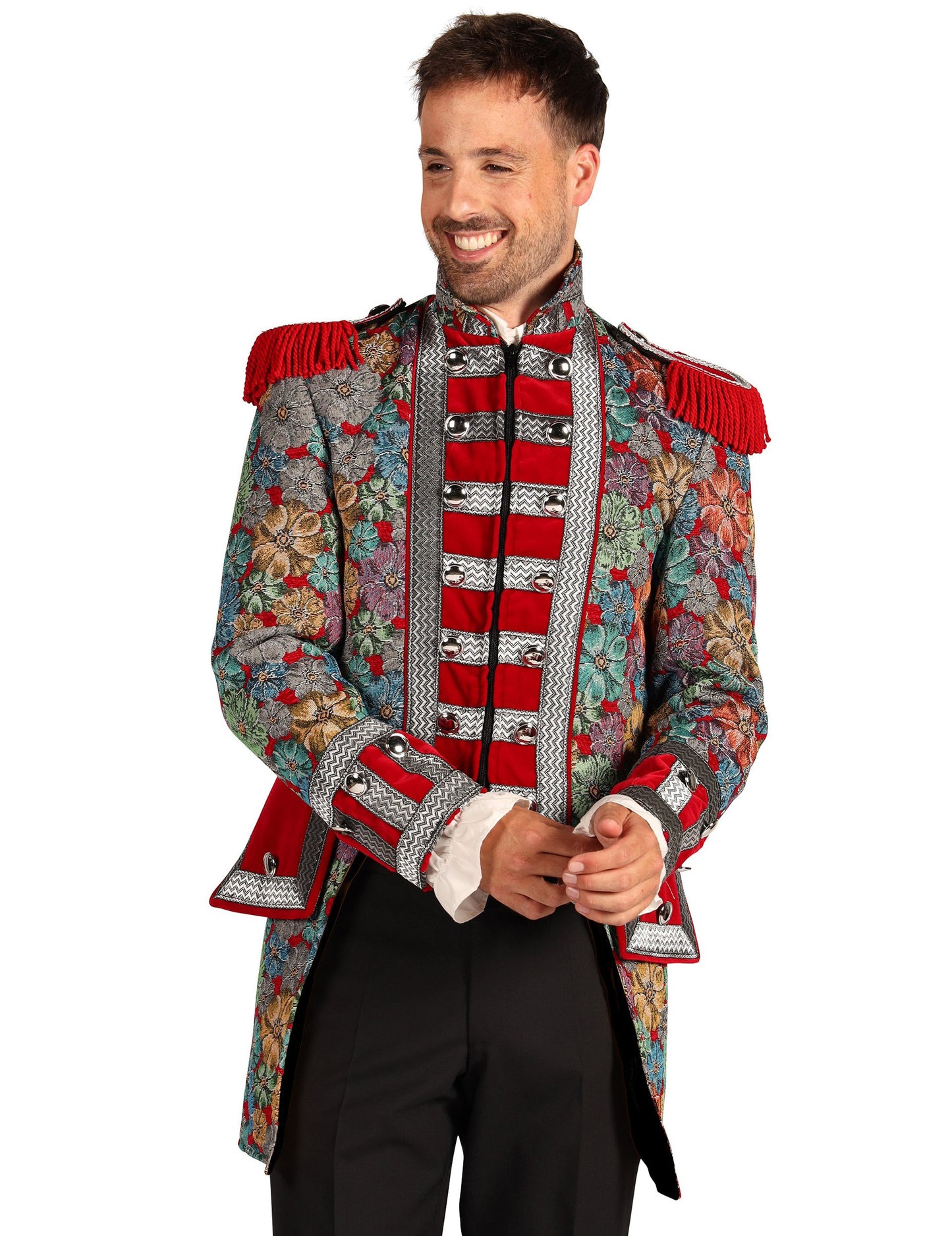 Pánská luxusní karnevalová bunda s květinovým vzorem